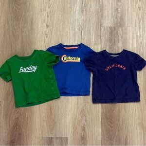 Janie and Jack Green and Blue Short Sleeve Tees Set of 3